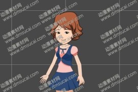 cta动画现代人物角色女生小姐姐28，已绑定骨骼和动作