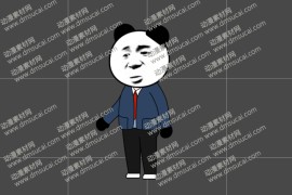 cta动画沙雕人物角色2男侧面，已绑定骨骼和动作