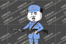 cta动画现代人物角色男【八】5排长，已绑定骨骼和动作