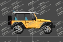 cta动画交通工具小汽车道具01，带4组动作 
