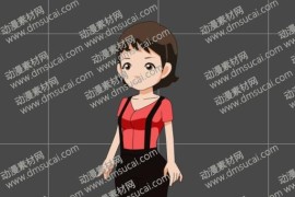 cta动画现代人物角色女生小姐姐17，已绑定骨骼和动作