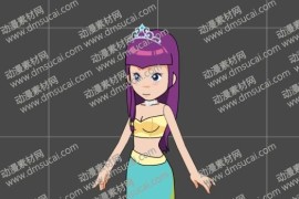 cta动画现代人物角色女生小姐姐26，已绑定骨骼和动作