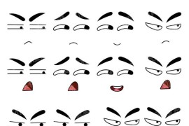 男生女生通用动画表情素材 动画人物表情04