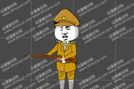 cta动画现代人物角色男【狗】二鬼子，已绑定骨骼和动作