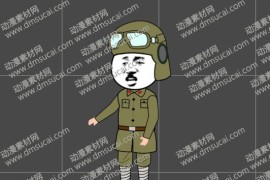 cta动画现代人物角色男【日】飞行员，已绑定骨骼和动作