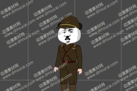 cta动画现代人物角色【日】日军大将，已绑定骨骼和动作