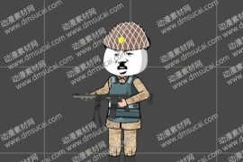 cta动画现代人物角色男【日】精锐部队，已绑定骨骼和动作