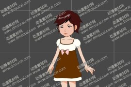 cta动画现代人物角色女生小姐姐11，已绑定骨骼和动作