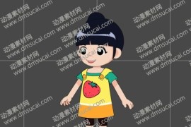 cta动画现代人物角色小女孩10，已绑定骨骼和动作