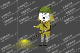 cta动画现代人物角色【日】士兵工兵，已绑定骨骼和动作