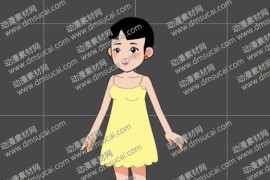 cta动画现代人物角色女生小姐姐25，已绑定骨骼和动作