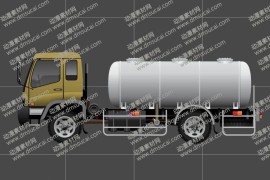 cta动画交通工具大货车道具03，带4组动作 