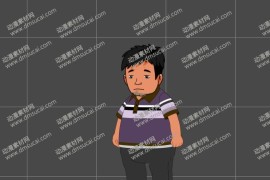 cta动画现代人物角色大叔18，已绑定骨骼带动作