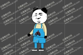cta动画沙雕人物角色1男正面，已绑定骨骼和动作