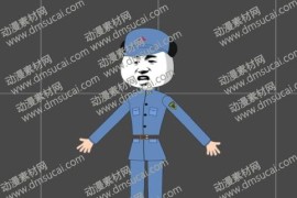 cta动画现代人物角色男【八】通讯部班长，已绑定骨骼和动作