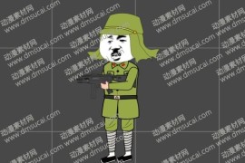 cta动画现代人物角色【日】士兵2，已绑定骨骼和动作