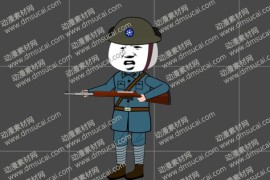 cta动画现代人物角色男【蒋】士兵，已绑定骨骼和动作
