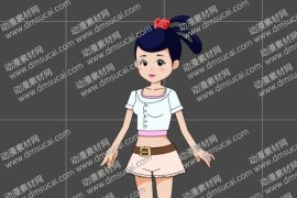cta动画现代人物角色女生小姐姐16，已绑定骨骼和动作
