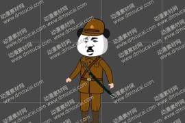 cta动画现代人物角色【日】日军大佐，已绑定骨骼和动作