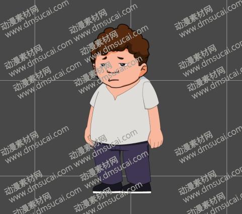 cta动画现代人物角色小男孩18，已绑定骨骼和动作 现代人物