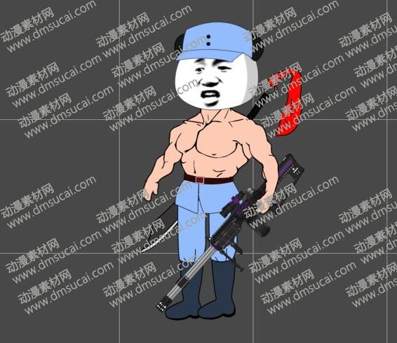 cta动画现代人物角色男【八】3三营长，已绑定骨骼和动作 未命名