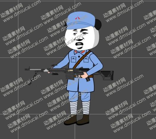 cta动画现代人物角色男【八】5排长，已绑定骨骼和动作 未命名