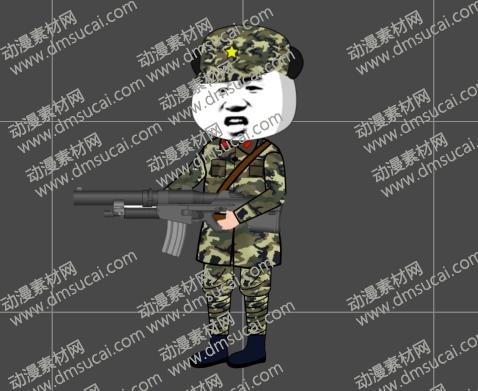 cta动画现代人物角色男【八】特种军队3，已绑定骨骼和动作 未命名