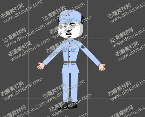 cta动画现代人物角色男【八】通讯员，已绑定骨骼和动作 未命名