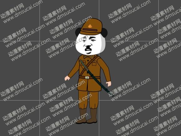 cta动画现代人物角色【日】日军大佐，已绑定骨骼和动作 未命名