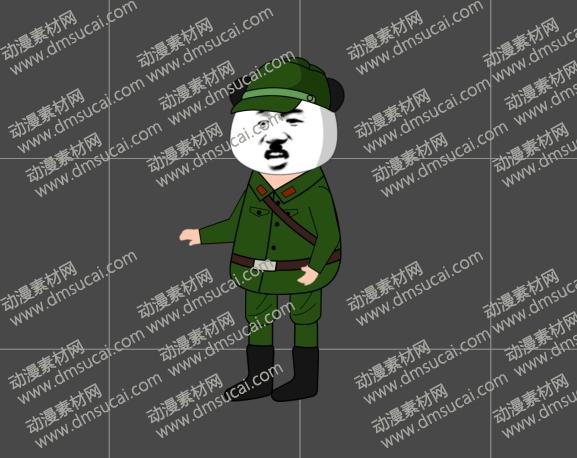 cta动画现代人物角色【日】日军中士，已绑定骨骼和动作 未命名