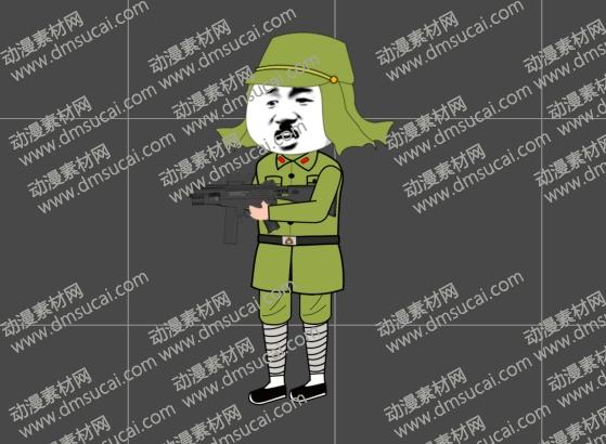cta动画现代人物角色【日】士兵2，已绑定骨骼和动作 未命名